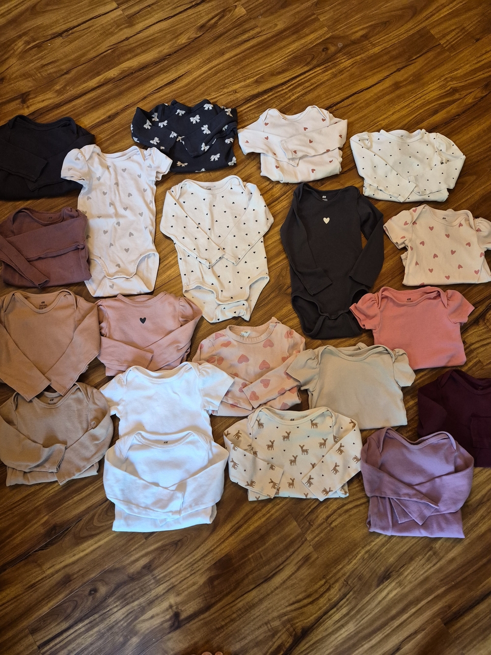 Assorted Baby Bodysuit Bundle- H&M